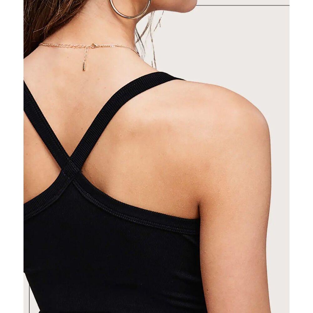 Tank Top Bundle Sz L (2) La Miel Black Criss Cross Back + A New Day Racerback